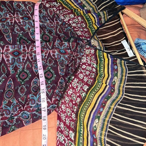 Zara Bohemian Style TRF Collection Maxi Dress With Patterned Design & V-Neckline - Picture 6 of 9